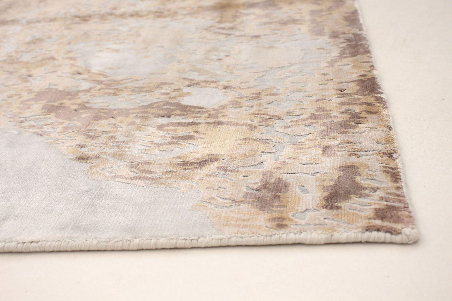 ECARPETGALLERY Tapis Métier Main pour Salon, Salle à Manger et Chambre à Coucher <br>Texturé Collection Galleria 5'3" x 7'6" en Gris