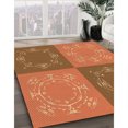 thumbnail image 3 of Ahgly Company Tapis Rond Lavable en Machine Intérieur Transitionnel Acajou Brun, 4 Pieds Rond, 3 of 7