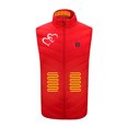 thumbnail image 4 of Gilet Chauffant pour Femmes, Rechargeable par Usb, Lavable, Gilet Chauffant Sans Manches à Imprimé Floral pour Ski, Camping, Randonnée, Gilet Chauffant pour Hommes, 4 of 8