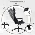 thumbnail image 4 of Video Gaming Chair, PU Leather Racing Chair, Ergonomic Office Chairs High Back Gamer Chair Computer Desk Chairs Lumbar Support with Arms Swivel Chair  for Adults(Black), 4 of 7
