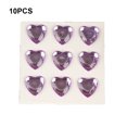 thumbnail image 4 of 10 Sheets Rhinestone Stickers Children Hand Acrylic Decals Three-dimensional Student DIY Love Heart Crafts Label Table Party Light Purple, 4 of 7