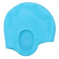 thumbnail image 3 of Children's Swimming , Waterproof Keeping Hair Tidy Vertical Strip Texture Integrated Process Structure Children Silicone Swimming   for Swimming Pool White,Blue,Pink, 3 of 7