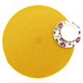 thumbnail image 4 of Huayishang Placemat 6PCS Yellow Round Polypropylene Woven Placemat, 4 of 9