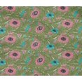 thumbnail image 4 of oneOone Cotton Flex Fabric Leaves & Floral Block Printed Craft Fabric BTY 40 Inch Wide, 4 of 5