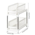 thumbnail image 3 of 2 Tier Sliding Shelves Storage Under Sink Organizer Bathroom Kitchen Organizers And Storage Pull Out Sink Cabinet Drawer Shelf Pantry Organizer And Storage, 3 of 6