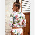 thumbnail image 4 of Women's Floral Printed Two Piece Swimsuit Long Sleeve Rash Guard Bikini Bottoms Swimsuit UPF 50+, 4 of 7