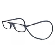 Reading Glasses Hanging Folding Magnetic Front Click Connect Neck Readers Lightweight Eyeglasses for Men and Women 2.0,1.50