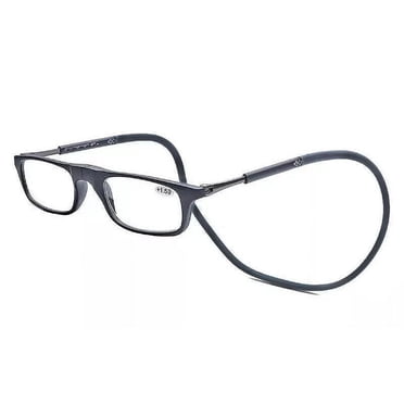 Reading Glasses Hanging Folding Magnetic Front Click Connect Neck Readers Lightweight Eyeglasses for Men and Women 2.0,1.50