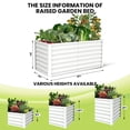 thumbnail image 2 of BeesClover Galvanized Raised Garden Bed, Large Outdoor Planter Box with Open Base & Safety Edge, Rustproof Steel for Vegetables, Flowers, Herbs, 2 of 9