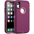 thumbnail image 3 of iPhone Xr Heavy Duty Case {Shock Proof Case with 3 Layer Rubber, Shatter Resistant, [Tough Armour] Rugged Case Compatible for iPhone Xr} Purple, 3 of 7