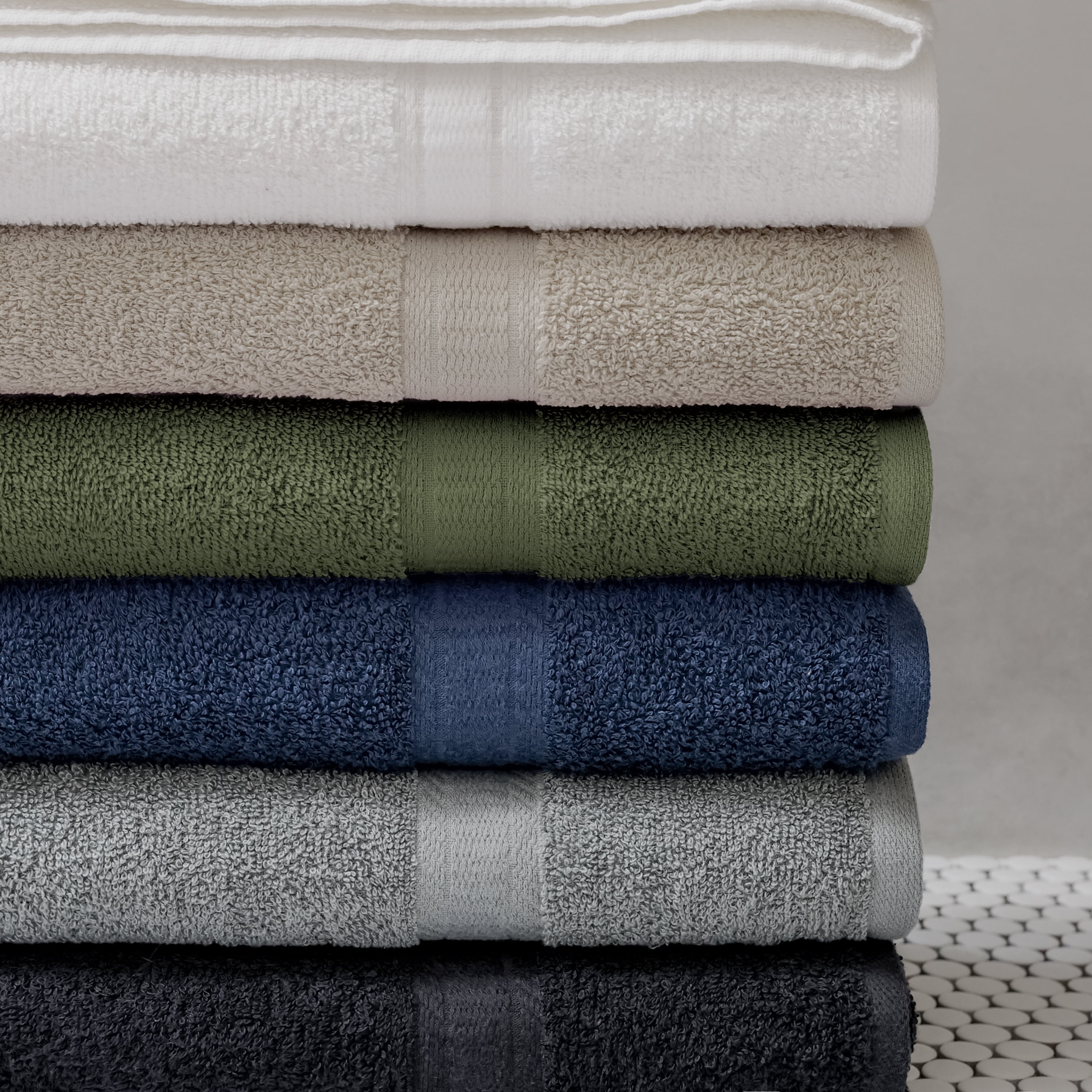 Mainstays 8pk Washcloth Set, 12" in. x 12", 100% Cotton, White
