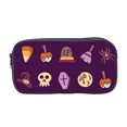 thumbnail image 1 of Large Capacity Pencil Case with Halloween Print, Cotton Fabric, Zipper Closure, 1 in Thick When Closed, Holds Up to 40 Pens, 1 of 4