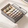 thumbnail image 1 of Foldable Closet Storage Boxes Divided Storage Organizer Box for Scarves Socks Bras Pants, 1 of 3