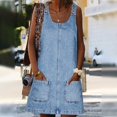 thumbnail image 1 of WILLBEST Robes pour Femmes pour Invitées de Mariage Jupe en Denim Populaire pour Femmes Robe Aguichant Cool à Bretelles Robe, 1 of 6