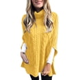 thumbnail image 2 of IMENGL Long sleeves plus size sweater dress, Yellow XL, Size M-2XL, 2 of 4