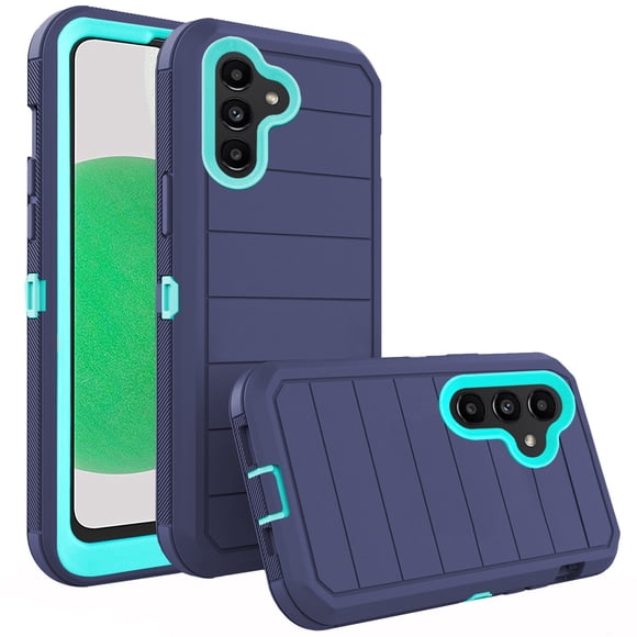 Asuwish Phone Case for Samsung Galaxy A13 5G Hybrid Rugged Shockproof Hard Protective Drop Proof Full Body Heavy Duty Mobile Cell Cover A04S M13 G5 A 13 2022 13A A135G SM A136U Women Men Blue