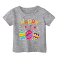 thumbnail image 1 of MIASHUI T-Shirt Amusant pour Enfants avec Lapin, Filles Garçons, Manches Courtes, Col Rond, Pâques, Gris, 3-4 Ans, 1 of 4
