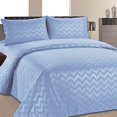 thumbnail image 2 of Collection Chevron Beverly Hills 1800 Series, Ensemble de Draps Uni Ultra Doux et Résistant aux Plis (Simple, Bleu), 2 of 3