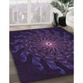 thumbnail image 3 of Ahgly Company Tapis Rectangulaire Lavable en Machine Intérieur Transitionnel Violet Profond, 2 Pieds x 3 Pieds, 3 of 7