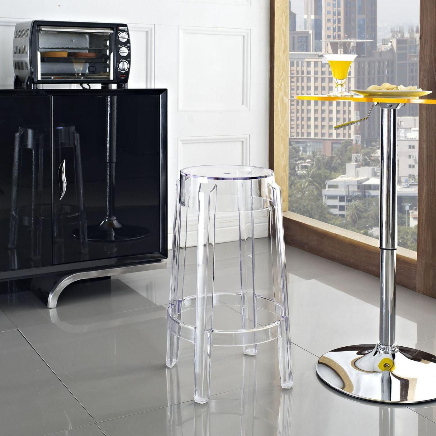Plata Import Ghost Counter Acrylic Stool