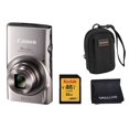 thumbnail image 1 of Canon PowerShot ELPH 360 HS Digital Camera Bundled with Accessory Kit (Kodak 32GB SD Memory Card and Camera Pouch/Bag and Cleaning Cloth) - SILVER, 1 of 9