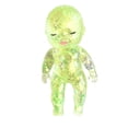 thumbnail image 2 of Glitter Filled Fidget Ball, Slow Rising Stress Relief Ball, Glitter Filled Squishy Do-Ll Stress Relief Toy, Slow Rising Stretchy Squeeze Fidget Toy for Anxiety Relief, Green-Closed Style, 2 of 9