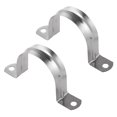 thumbnail image 3 of 2 Stainless Steel U-shaped Pipe Clamps, Half Pipe for Pipe Fittings Pipe Clamp -80mm, 3 of 5