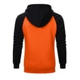 thumbnail image 1 of Men Hoodies Color Block Patchwork Blend Fleece Pullover Kanga Pocket Sweatshirts, 1 of 9