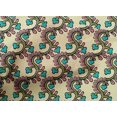 thumbnail image 4 of oneOone Cotton Cambric Fabric Spiral & Floral Block Decor Fabric Printed BTY 56 Inch Wide, 4 of 4