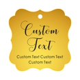 thumbnail image 1 of Darling Souvenir Personalized Paper Hang Tags Custom Text Wedding Party Gift Favor Tags -Metallic Gold-100 Tags, 1 of 1