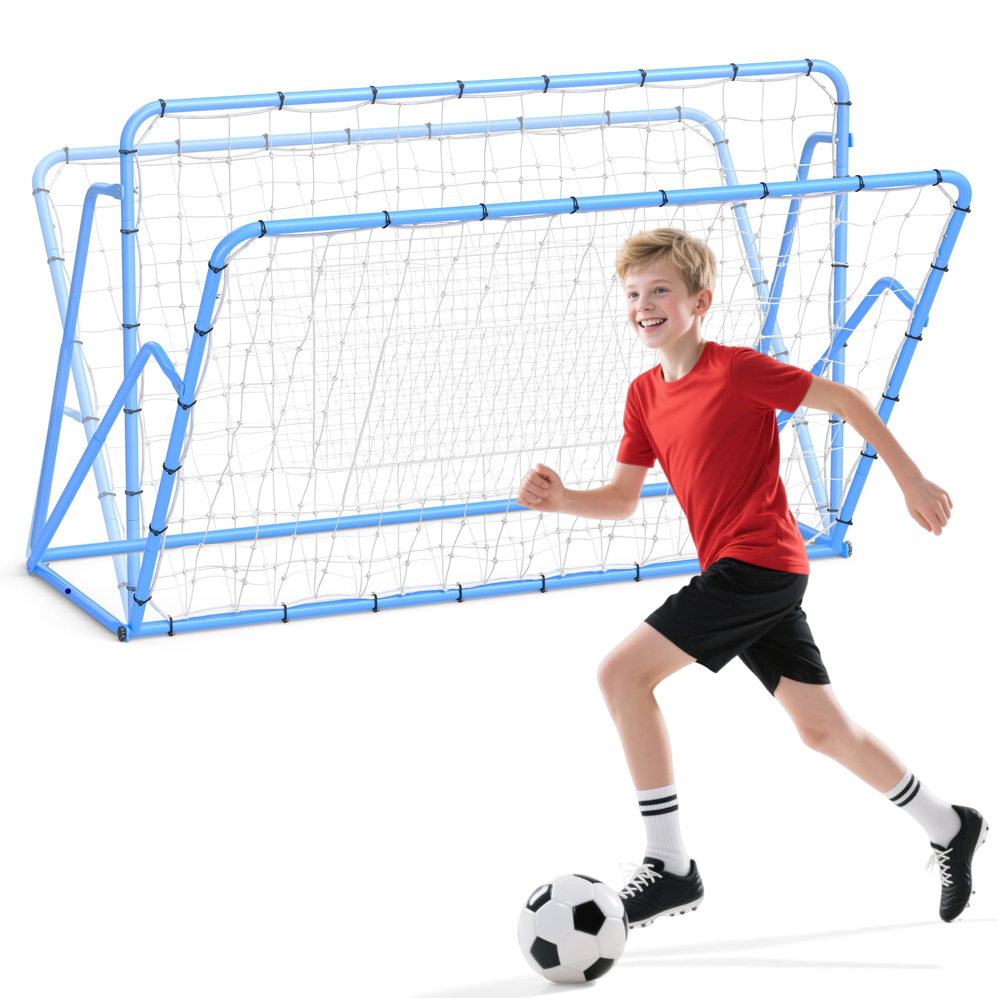 Lot De 4 Filets De Rebond De Football – Entraînement Portable Pour Passe, Tir Et Contrôle Du Ballon