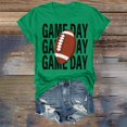 thumbnail image 2 of Charmgo Haut pour Femmes Tendance T-Shirts Jour de Match T-Shirt Imprimé 2D pour Femmes Manches Courtes Col Rond T-Shirt Mode Léger Doux Tenue Décontractée Vêtements pour Femmes Football Vert m, 2 of 4