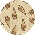 thumbnail image 1 of Ahgly Company Machine Washable Indoor Round Transitional Khaki Gold Area Rugs, 6' Round, 1 of 7