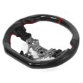 thumbnail image 3 of Akozon  Steering Wheel  Carbon Fiber Steering Wheel Nappa Preforated Leather W/ Red Stitching  Replacement Car Modified Accessory  For  WRX/STI 2015-2020, 3 of 8