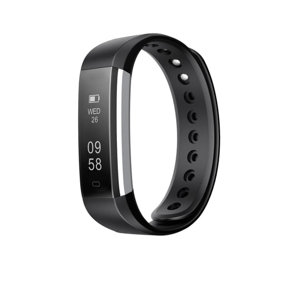 Letscom ID115 Tracker de santé/fitness et montre intelligente par Letsfit - Noir