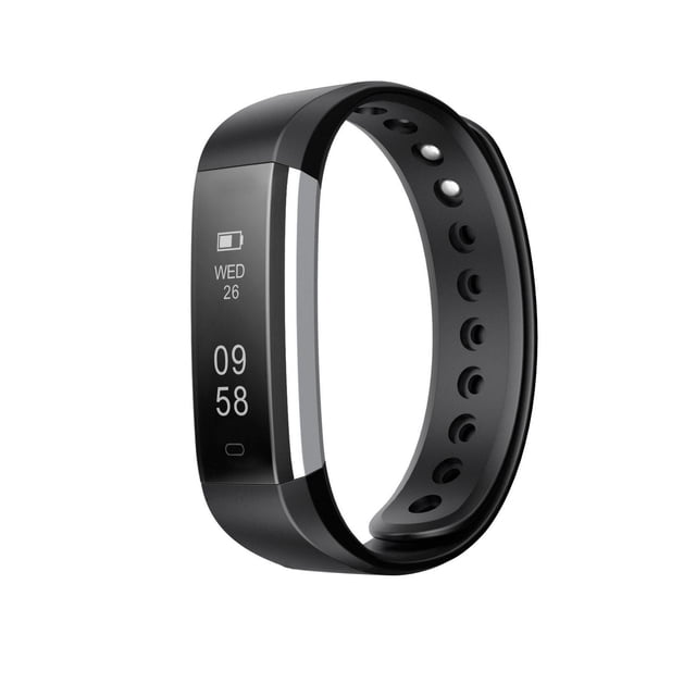 Letscom ID115 Health and Fitness Tracker & Smartwatch by Letsfit - Black