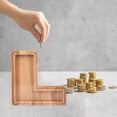 thumbnail image 5 of Danhjin Personalized Wooden Name Money Box Wooden Deposit Box Twenty Six English Letters Room Decor, 5 of 5
