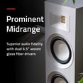 thumbnail image 4 of Fluance Ri91 Reference Stereo Powered Floorstanding Tower Speakers with High Performance AMT Tweeters, 2x6.5" Drivers, 150W Amplifier for Turntable, TV, PC - HDMI, Bluetooth, RCA & Sub Out (Black Ash), 4 of 8