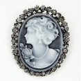 thumbnail image 1 of New Style Party Queen Lady Vintage Victorian Design Cameo Bronze Brooch Pin, 1 of 5