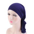 thumbnail image 2 of Chapeau Tressé Réversible Ajustable pour Femmes avec Perles, Style Musulman, Volant, Cancer, Bonnet Enveloppant, Bonnets de Nuit, Doublé Satin, Bonnets pour Cheveux, 2 of 4