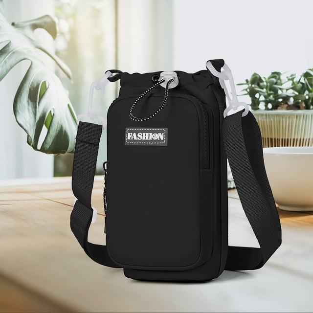 ZZkhGO Sac Bandoulière pour Bouteille d'Eau, Pochette d'Hydratation Légère et Portable, Sac à Bandoulière à Multiples Poches pour Femmes Course Randonnée