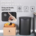 thumbnail image 3 of FDW 13 Gallon (50L) Touchless Stainless Steel Trash Can, Automatic Sensor Kitchen Waste Bin with Lid for Home & Office Use, Black, 3 of 7