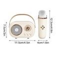thumbnail image 3 of Feltree Mini Karaoke Machine Karaoke Machine for Kids and Adults Cute Karaoke with Microphone Set Portable Bluetooth Speaker with Microphone Retro Handheld Style For, 3 of 8