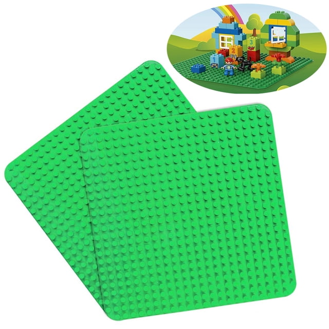 Stackable Building Brick Baseplate Works . Building Plate Set Toy for Construction Games.