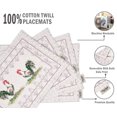 thumbnail image 4 of Vargottam Napperons - Napperon pour Table à Manger, Ensemble de 4 - Serviette en Coton Imprimée et Réversible - Napperons d'Intérieur pour Table de Salle à Manger à la Maison et en Cuisine - Coq (Gris), 4 of 5
