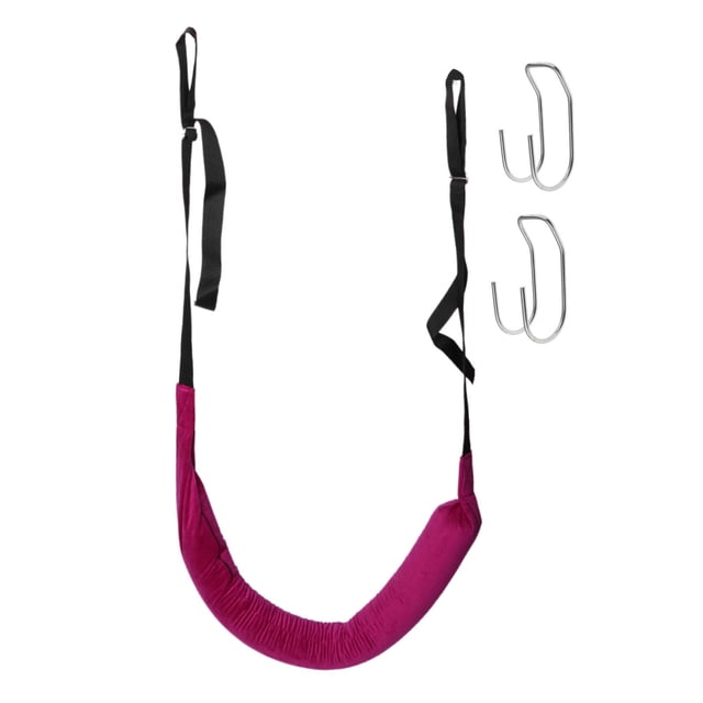 TISHITA Back Traction Belt Back Support Portable Soft Home Care Lumbar Traction Belt with Hook Violet