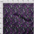 thumbnail image 3 of oneOone Rayon Dark Purple Fabric Cactus Craft Projects Decor Fabric Printed By The Yard 56 Inch Wide, 3 of 5