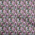thumbnail image 1 of oneOone Silk Tabby Fuschia Pink Fabric Abstract Bird Craft Projects Decor Fabric Printed By The Yard 42 Inch Wide, 1 of 4