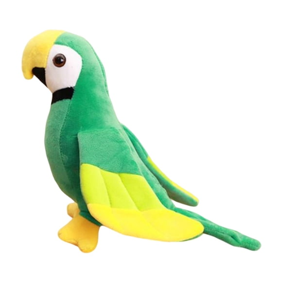 lionlar Adorable Parrot Toy Soft Accompany Ornament Bird Toy Realistic Macaw Green