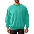 thumbnail image 1 of cfhntfmh Chandails Molletonnés pour Hommes Grande Taille Décontractés à Col Rond à Manches Longues Hauts Basiques Molleton Doux Chandails Molletonnés Unis, 1 of 6